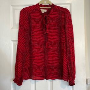 Michael Kors neck tie blouse